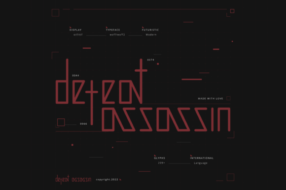 Defeat Assassin Font: Bold, Futuristic Display Type for Crafters