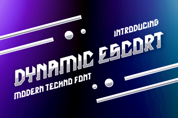 Dynamic Escort: A Bold, Modern Display Font for Branding