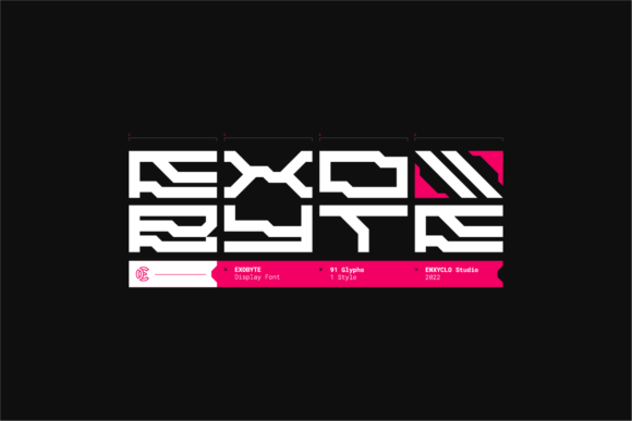 Exobyte: A Futuristic Display Font for Editorial Identity