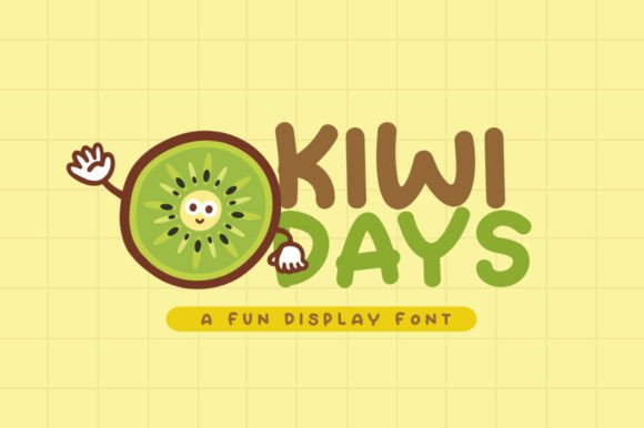 Kiwi Days: A Playful Display Font for Digital Brands