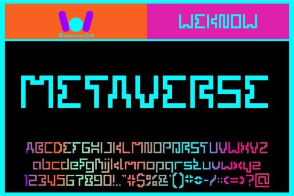 Metaverse: A Techno Display Font That Cuts Through the Feed
