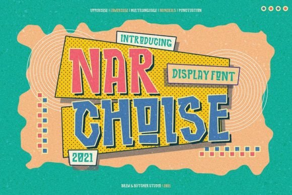 Narchoise: A Display Font for Bold Editorial Identity