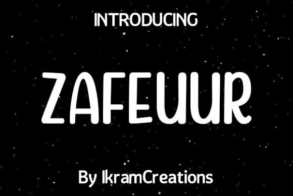 Zafeuur: A Playful Display Font for Editorial Charm